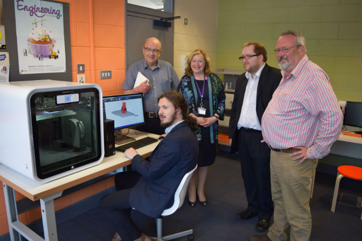 In the Lab: (L-R) Peter Callaghan, Henry Evans, Alison Wheeler, Jonathan Ogden and Tony Brown.