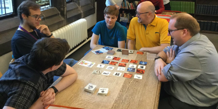 People playing board games at Ipswich County Library