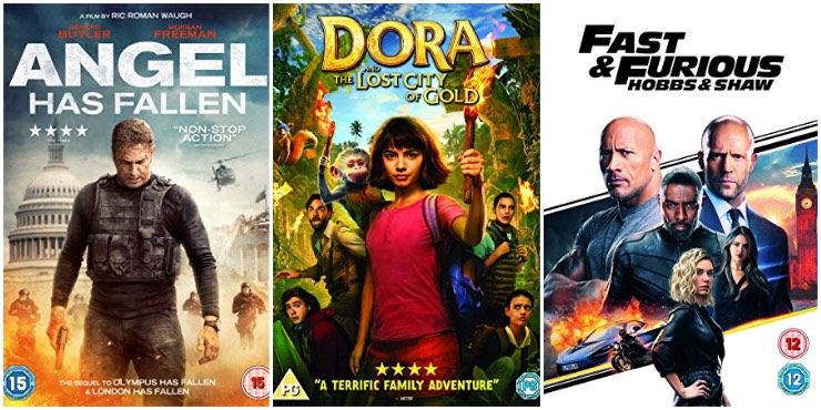 Angel Has Fallen, Dora and the Lost City of Gold, Fast & Furious: Hobbs & Shaw