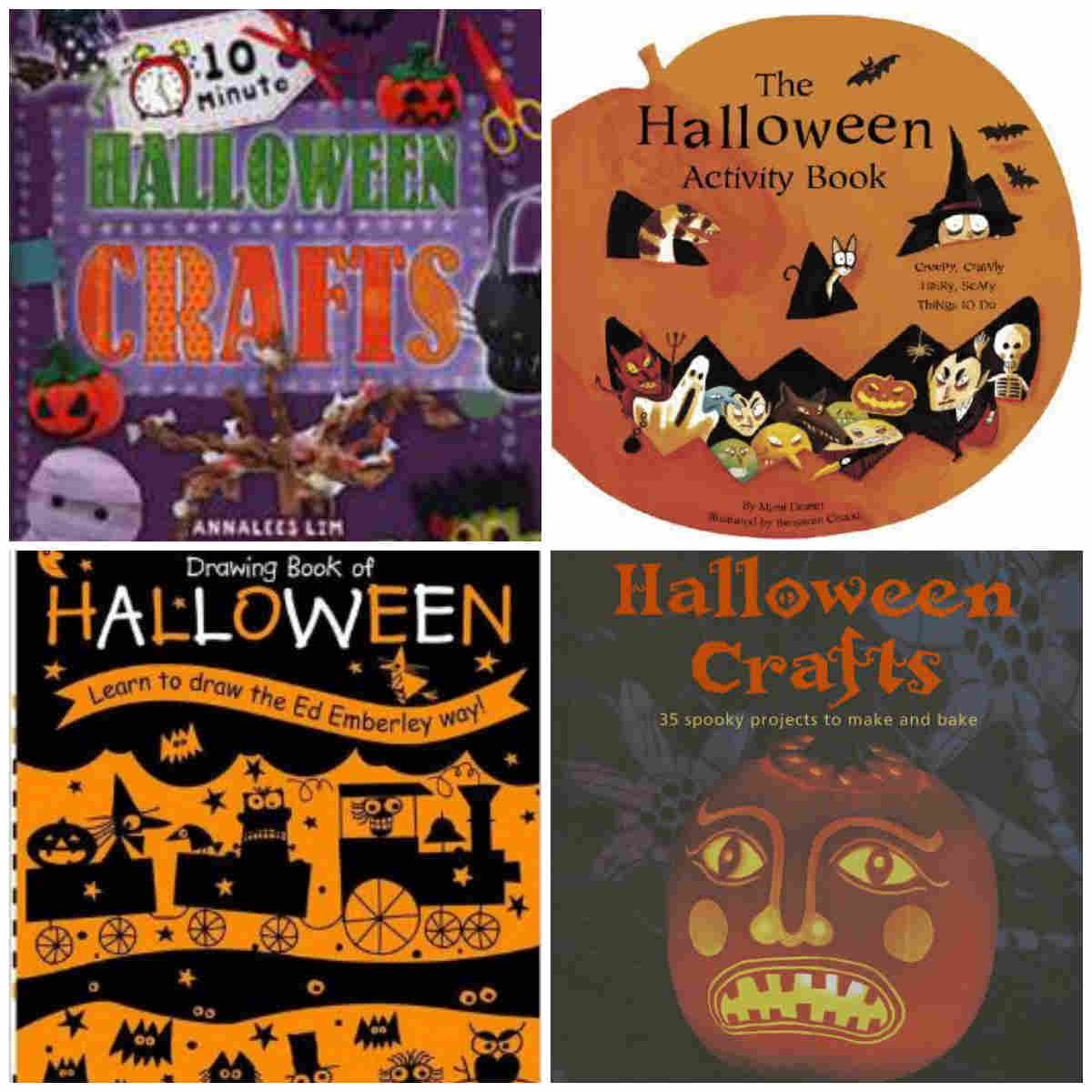 10 minute Halloween crafts, The Halloween activity book, Drawing book of Halloween, Halloween crafts