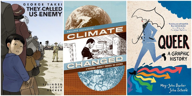 They Called Us Enemy, Climate Changed, Queer: a graphic history