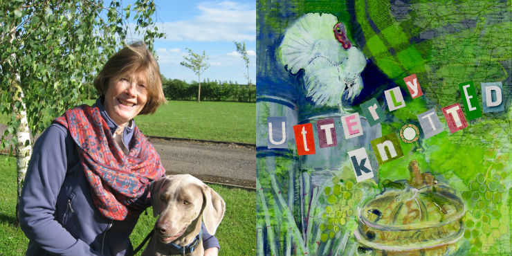 Pauline Manders, her dog and her book Utterly knotted