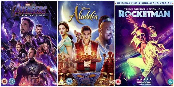 Avengers: Endgame, Aladdin, Rocketman