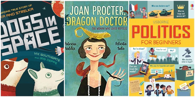 Dogs in Space, Joan Procter: Dragon Doctor, Usborne Politics for Beginners