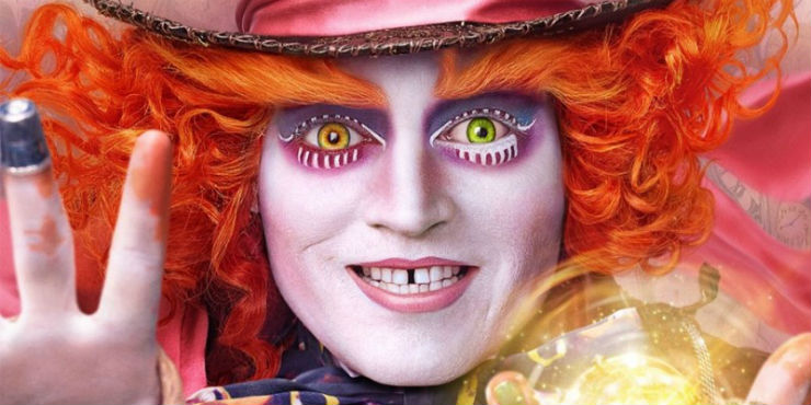 Johnny Depp as the Mad Hatter in Through the Looking Glass